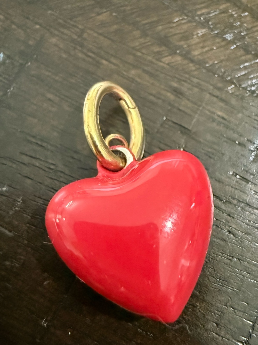 Roxanne Assoulin Red Puffy Heart Pendant Charm